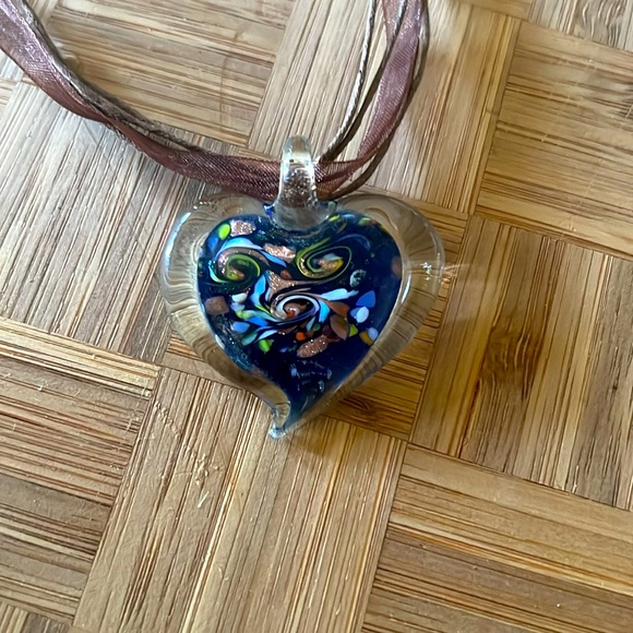 Glass Heart Necklace - Picture 2 of 2